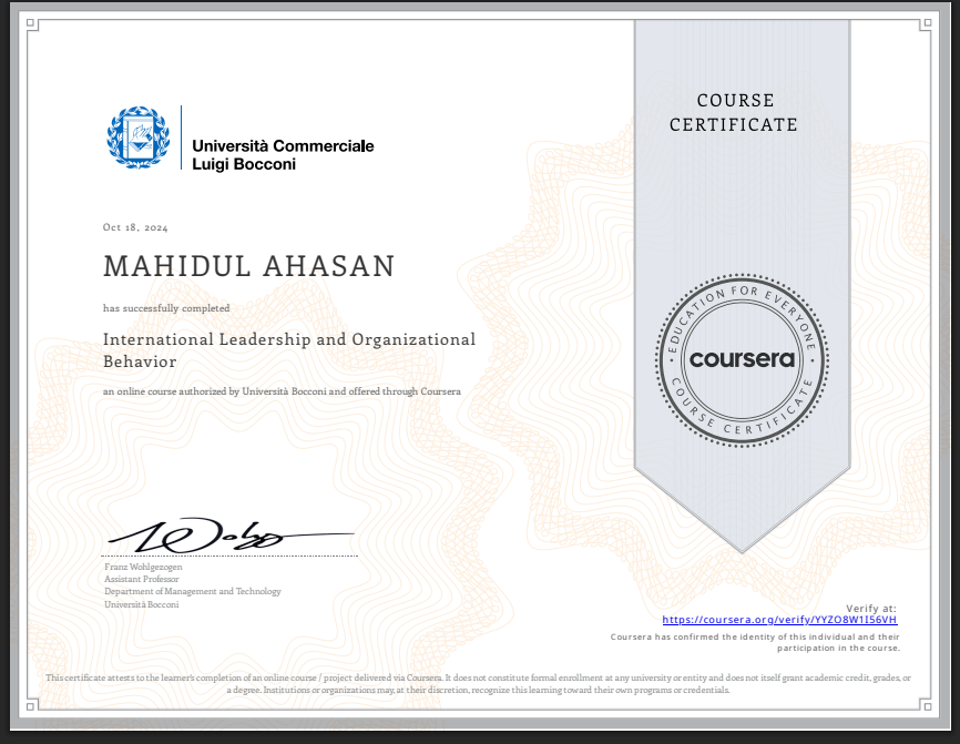 International Leadership and Organizational Behavior
